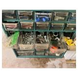 Multi-Drawer Storage Cabinet with Assorted Hardware and Connectors