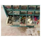 Multi-Drawer Storage Cabinet with Assorted Hardware and Connectors