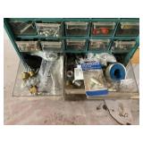 Multi-Drawer Storage Cabinet with Assorted Hardware and Connectors