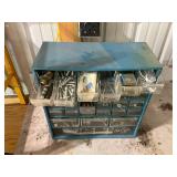 Industrial Metal Hardware Organizer with Various Nuts, Bolts, and Fasteners