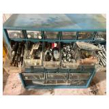 Industrial Metal Hardware Organizer with Various Nuts, Bolts, and Fasteners