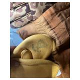 Collection of 2 Insulated Work Jackets and Variety of Winter Gloves