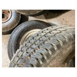 Lot of 7 Mixed Used Trailer Tires and Rims - Various Sizes