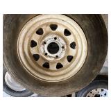 Lot of 7 Mixed Used Trailer Tires and Rims - Various Sizes