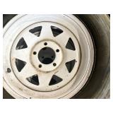 Lot of 7 Mixed Used Trailer Tires and Rims - Various Sizes