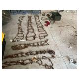 Assorted Tire Chains and Storage Box Collection