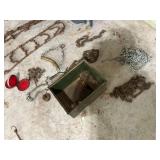 Assorted Tire Chains and Storage Box Collection