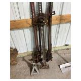 Set of 3 Farm Jacks with Single Jack Stand