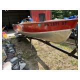 Lund 16ft Aluminum Fishing Boat with Steering Console.  This does NOT include trailer but can be used to transport it.