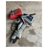 Evinrude 6 HP Outboard Motor with Fuel Tank and Hose