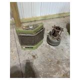 Vintage Duo-Flow Ten Heater and Metal Stove Base