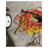 Collection of Outdoor Extension Cords and Electrical Wiring Assortment