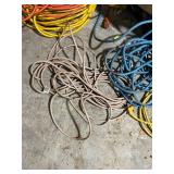 Collection of Outdoor Extension Cords and Electrical Wiring Assortment