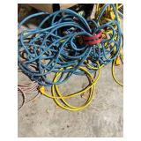 Collection of Outdoor Extension Cords and Electrical Wiring Assortment