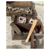 Vintage Metal Toolboxes with Assorted Hand Tools and Hardware
