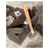 Vintage Metal Toolboxes with Assorted Hand Tools and Hardware