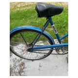 Ross Eurotour Vintage Blue Bicycle with Wicker Basket