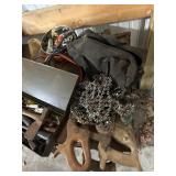 Industrial Metal Workbench with Assorted Hand Tools and Toolboxes