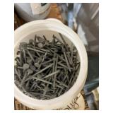 Collection of Hardware Fasteners, Sandpaper, and Tool Belt Assortment