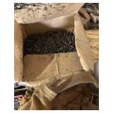 Collection of Hardware Fasteners, Sandpaper, and Tool Belt Assortment