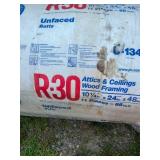 Lot of Fiberglass Insulation Batts R-19 R-30 Johns Manville and Owens Corning