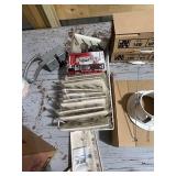 Collection of Electrical Wall Plates and Outlet Box with Wiring