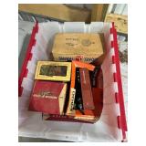 Lot of Vintage Lionel Train Track, Accessories, Electrical Parts, and Assorted Model Train Cars
