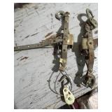 Pair of Vintage Hand Cable Pullers with Hooks