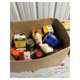 Box of Mixed Automotive Filters and Fluids