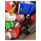Box of Mixed Automotive Filters and Fluids