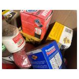 Box of Mixed Automotive Filters and Fluids