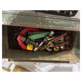 Vintage Metal Toolboxes with Assorted Hand Tools and Hardware