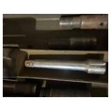 Heavy Duty Socket Set and Pry Bar Tools in Carry Case