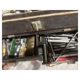 Metal Toolbox with Assorted Hand Tools and Hardware