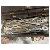 Metal Toolbox with Assorted Hand Tools and Hardware
