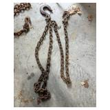 Lot of Heavy-Duty Tow and Binder Chains with Hooks