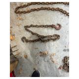 Lot of Heavy-Duty Tow and Binder Chains with Hooks