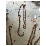 Lot of Heavy-Duty Tow and Binder Chains with Hooks