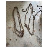 Lot of Heavy-Duty Tow and Binder Chains with Hooks