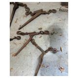 Group of 5 Vintage Lever Chain Binders Ratchet Style