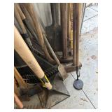 Assorted Yard and Garden Tools Collection with Tool Holder