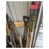 Assorted Yard and Garden Tools Collection with Tool Holder