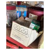 Mixed Lot of Hardware Fasteners, Marking Pencils, and Storage Drawers