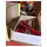 Mixed Lot of Hardware Fasteners, Marking Pencils, and Storage Drawers
