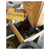 Mixed Lot of Hardware Fasteners, Marking Pencils, and Storage Drawers