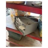 Mixed Lot of Hardware Fasteners, Marking Pencils, and Storage Drawers