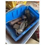Bulk Lot of Mixed Hardware, Fasteners, and Hand Tools in Organizers