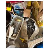 Bulk Lot of Mixed Hardware, Fasteners, and Hand Tools in Organizers