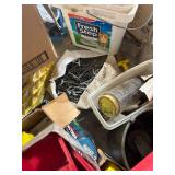 Bulk Lot of Mixed Hardware, Fasteners, and Hand Tools in Organizers