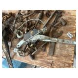 Assorted Vintage Hand Tools, Chain, and Come-Alongs Collection